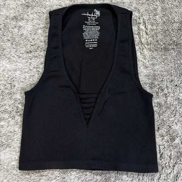 Free People Black Top Sz XS/S - Picture 1 of 6